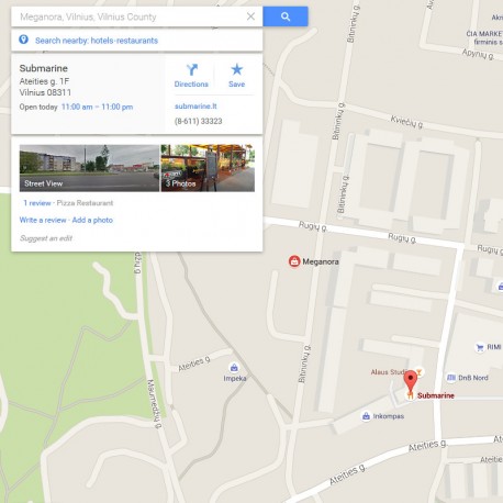 Įmonės adreso (-ų) vaizdavimo Google Maps žemėlapyje sukūrimas